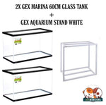 Load image into Gallery viewer, BUNDLE Deal: 2x GEX Marina BK600 60cm Tanks + GEX Aquarium Stand Black or White 60cm
